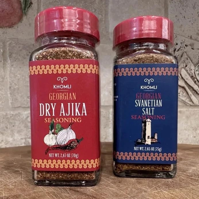 DRY AJIKA & SVANETIAN SALT, Georgian Seasoning, Khomli Brand
